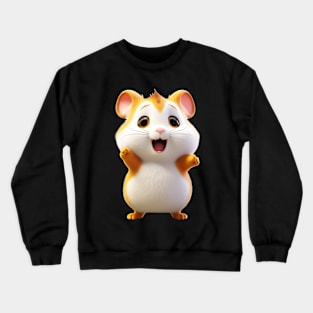 Cute Animal Characters Art 7 -hamster pup- Crewneck Sweatshirt